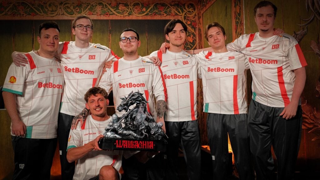 photo featuring the dota 2 roster of BetBoom Team that won PGL Wallachia Season 5.