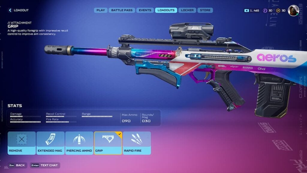 Pulse burst rifle in Splitgate 2