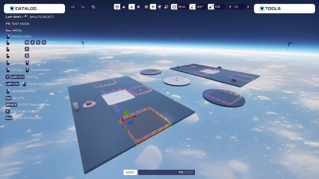 Splitgate 2 map creator in space