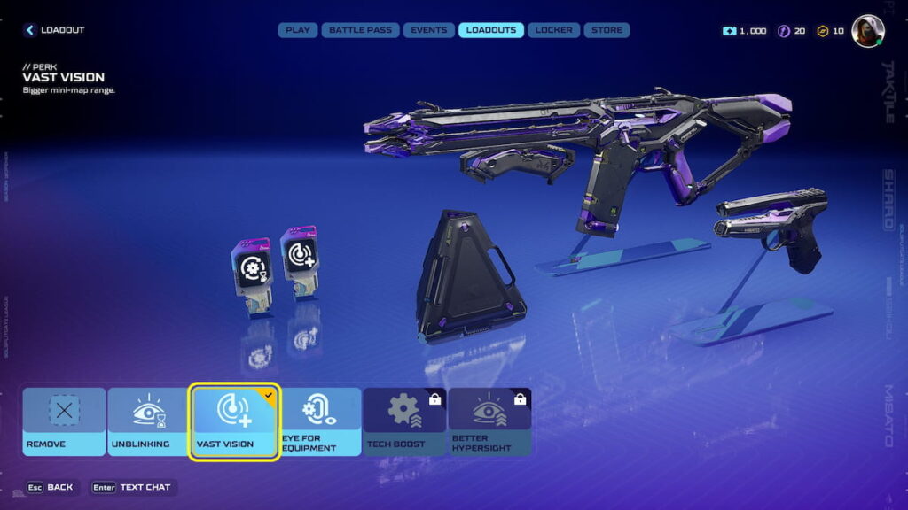 Vast Vision perk in Splitgate 2
