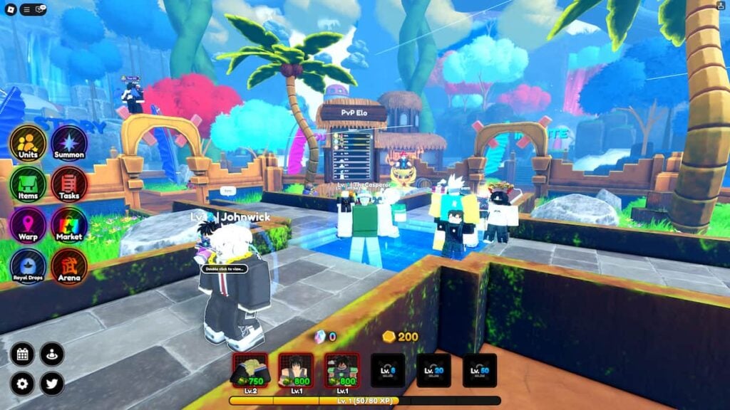 Picture showing lobby in All Star Tower Defense X .