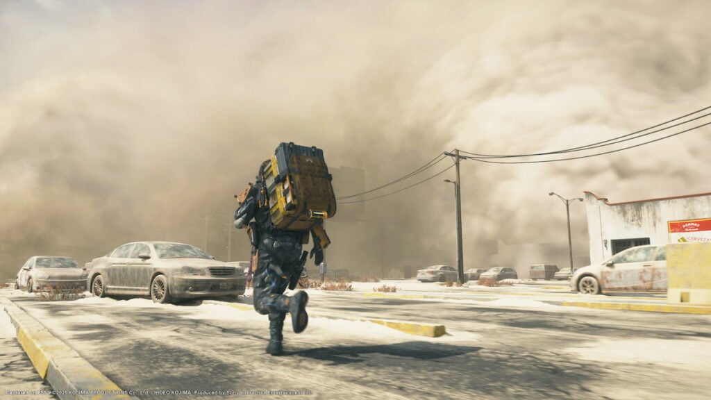 Picture showing sand storms in Death Stranding 2.
