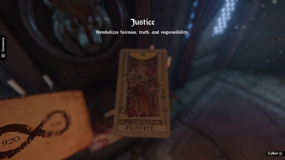 a tarot card and a clue