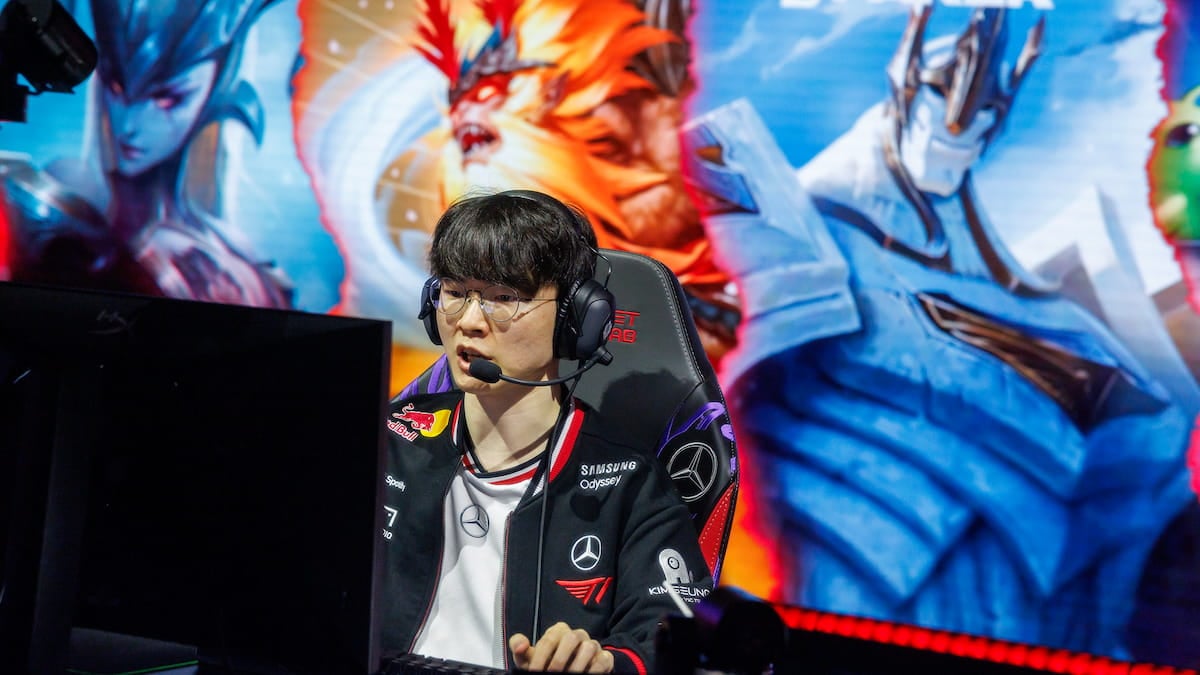 Faker of T1 competes at MSI 2025 Finals at the Pacific Coliseum in Vancouver, Canada on July 12, 2025.