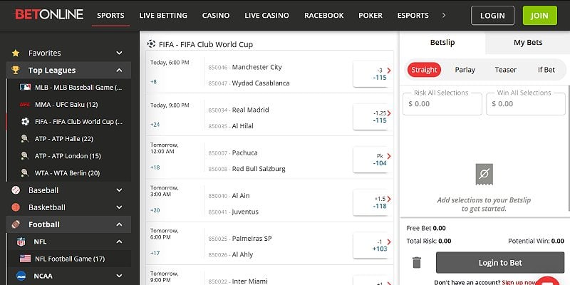 BetOnline Sports US - FIFA