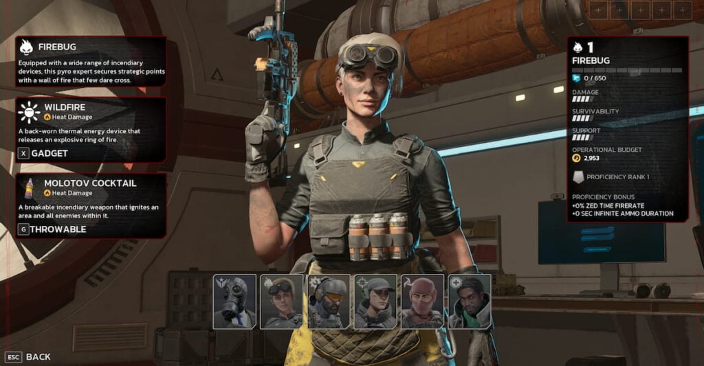 Picture showing Firebug perk in Killing Floor 3.