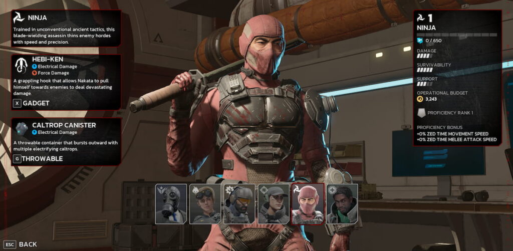 Picture showing Ninja perk in Killing Floor 3.