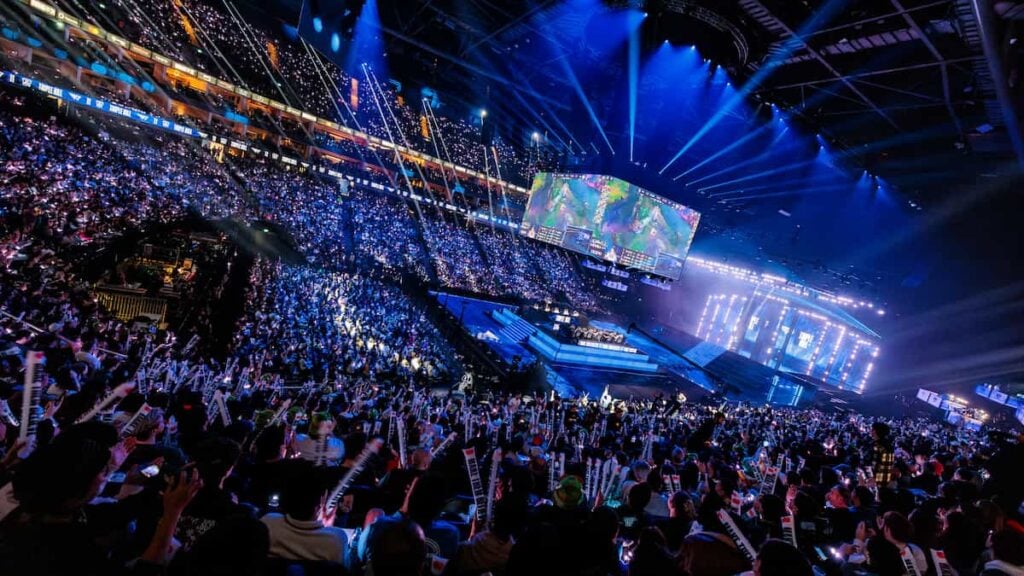 A view of atmosphere at the League of Legends World Championship 2024 Finals on Novemeber 02, 2024 in London.