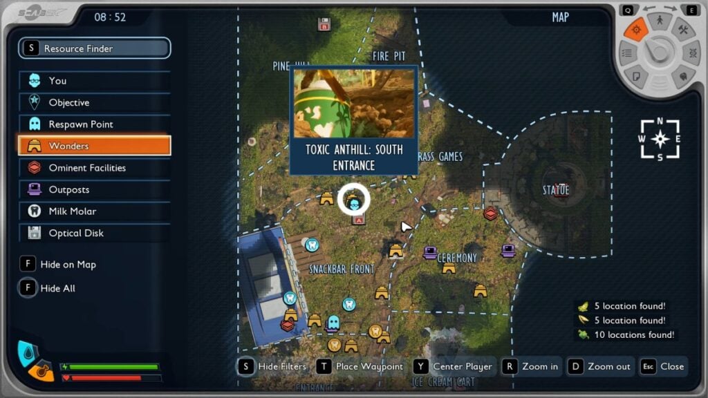 the Toxic Anthill Optical Disk location in Grounded 2