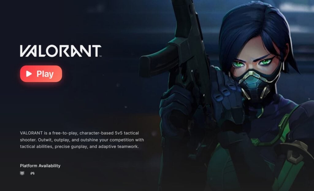 VALORANT Riot Client app page