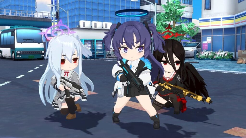 some students in Blue Archive