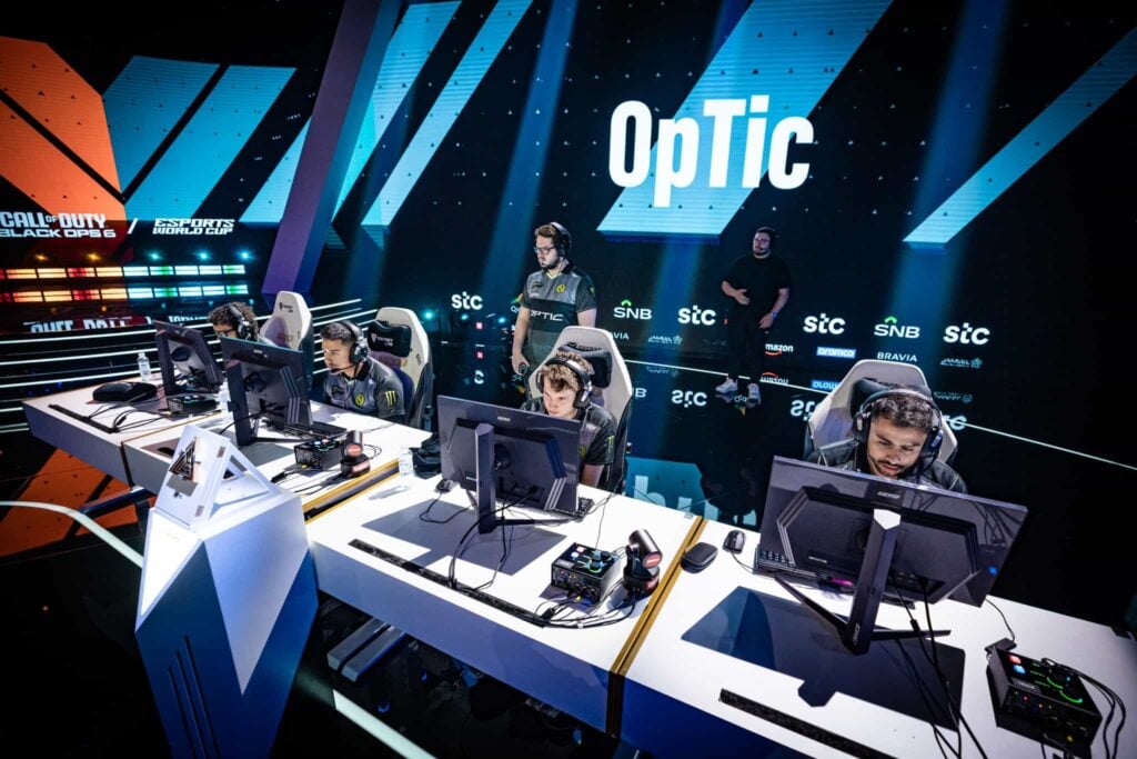 OpTic Gaming play a match at the BO6 Esports World Cup 2025 tournament.