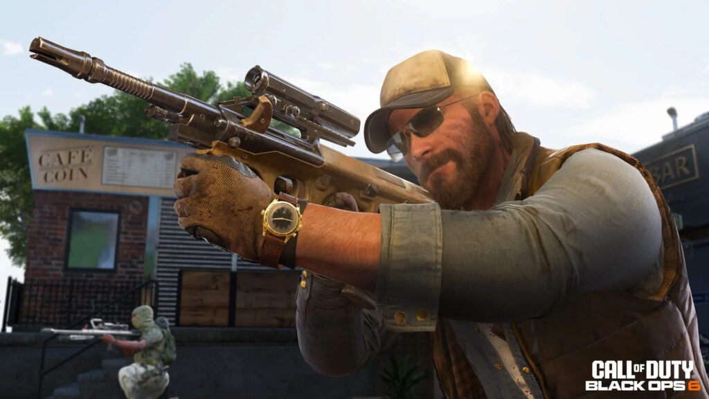 Payne aiming at an opponent in Aim High mode in BO6 season 5.