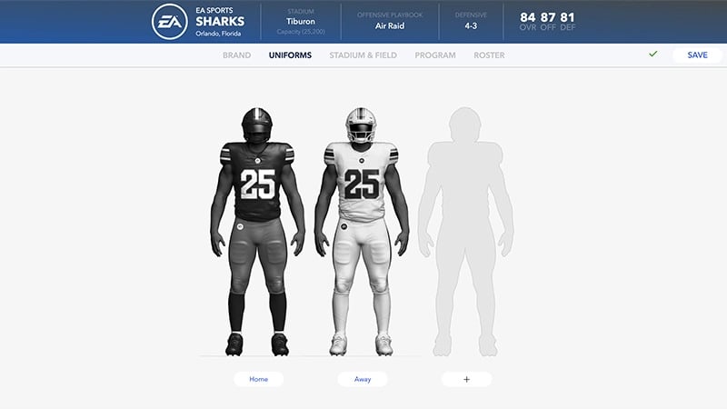 website screenshot featuring the Team Builder tool for College Football 26.