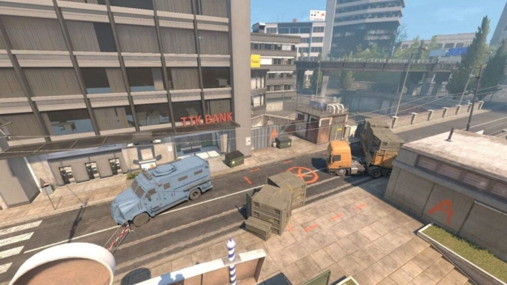 Aerial view of Overpass A site.