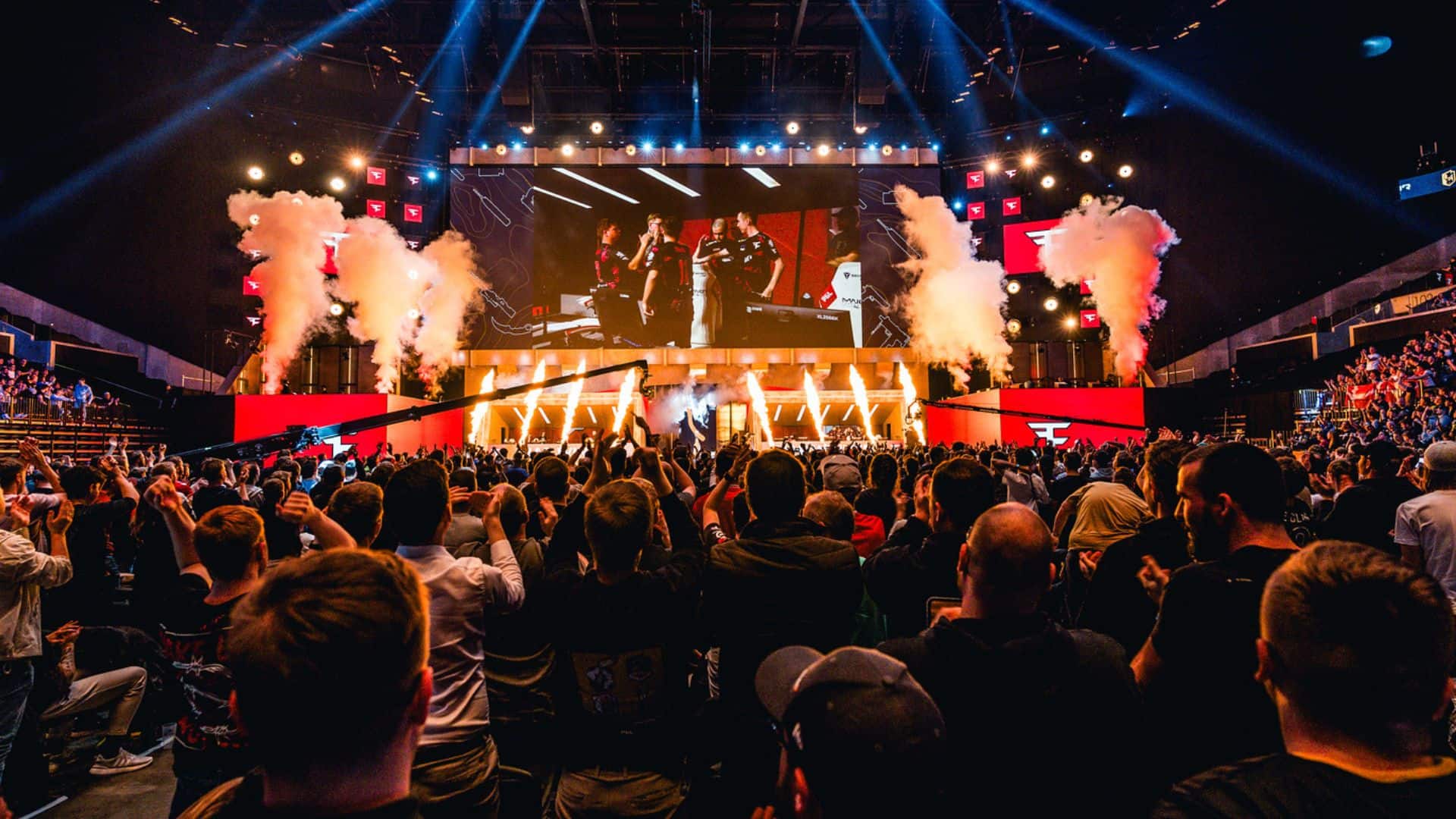 Crowd shot after FaZe Clan won a match at the PGL CS2 Copenhagen Major.