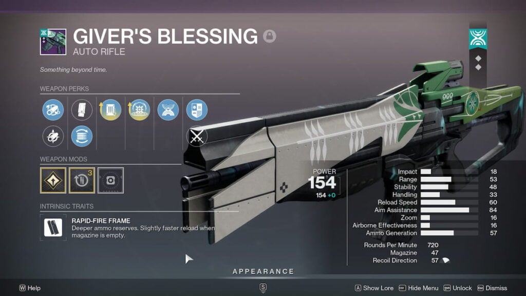 Giver's Blessing in Destiny 2