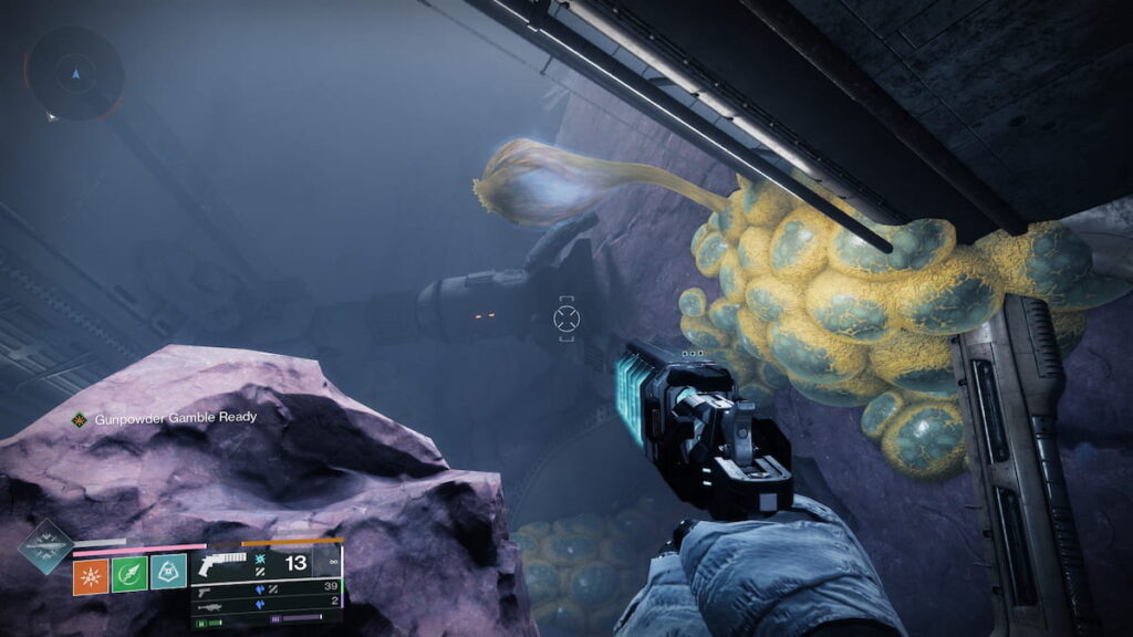 Rapid Hit catalyst's first part elemental flower in Destiny 2