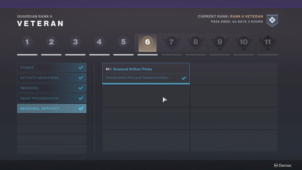 Guardian Rank objectives in Destiny 2