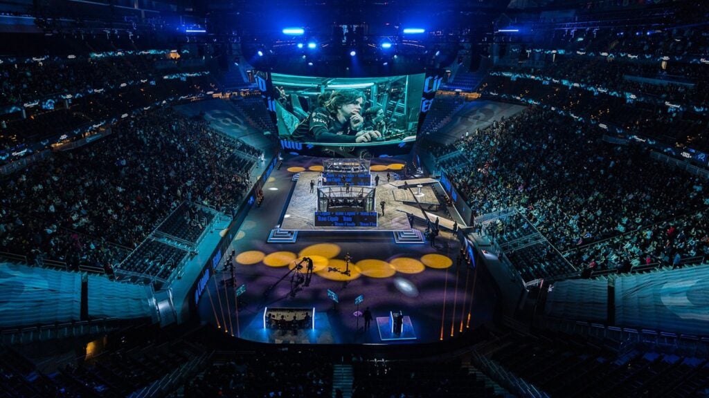 photo featuring the main stage of TI12