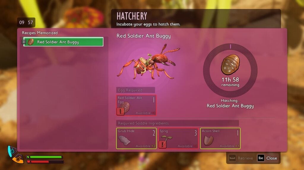 Hatching Red Soldier Ant egg in Grounded 2