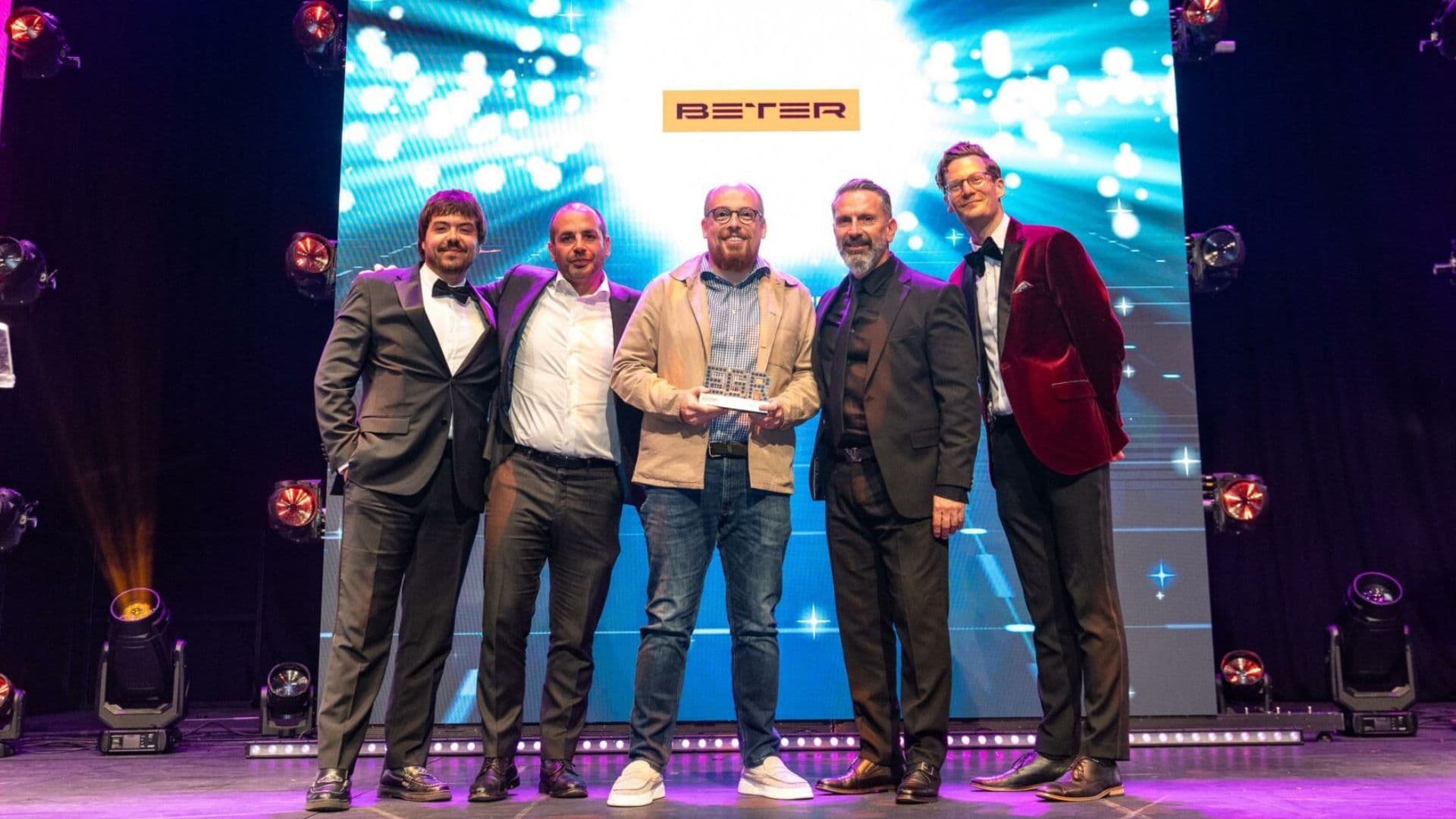 Executives of BETER receive the Esports Betting Supplier of the Year at the EGR B2B Awards 2025.