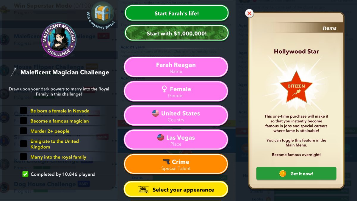 maleficent magician challenge bitlife screenshots