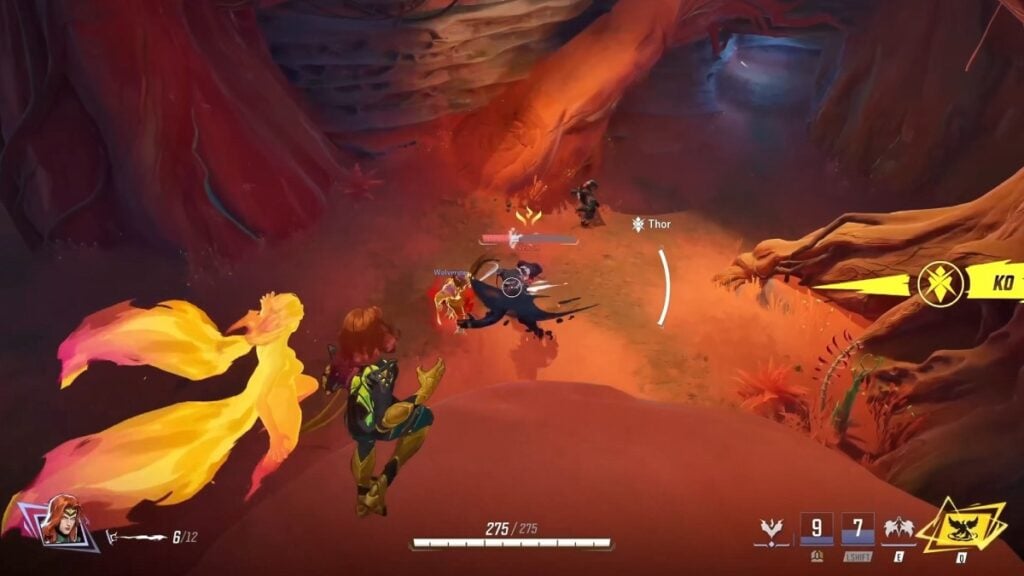 a screenshot of Phoenix countering Venom in Marvel Rivals