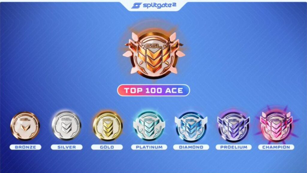 all Splitgate 2 ranks