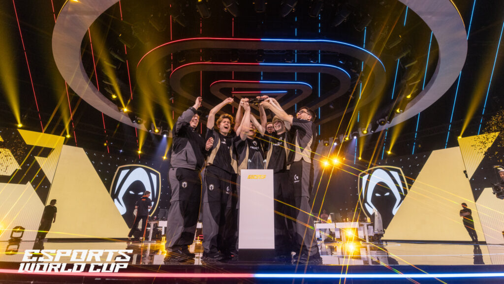 image featuring the Team Heretics Valorant roster that won at EWC 2025.