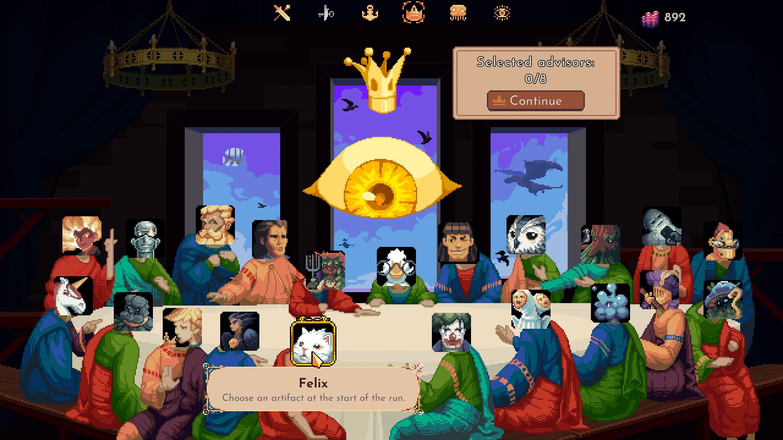 in-game screenshot of The King is Watching.