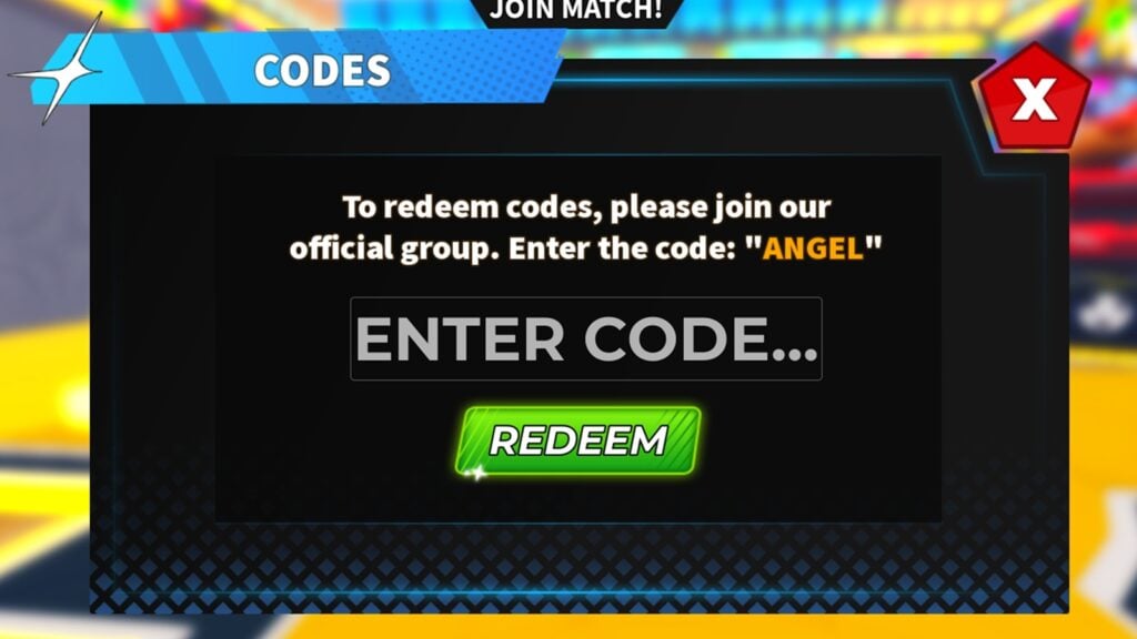 in-game screenshot featuring the codes text box in Tsubasa: Final Shot.