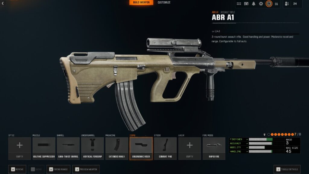 an image of the Best ABR A1 build in BO6