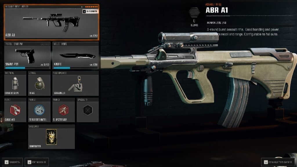 an image of the Best ABR A1 class setup in BO6
