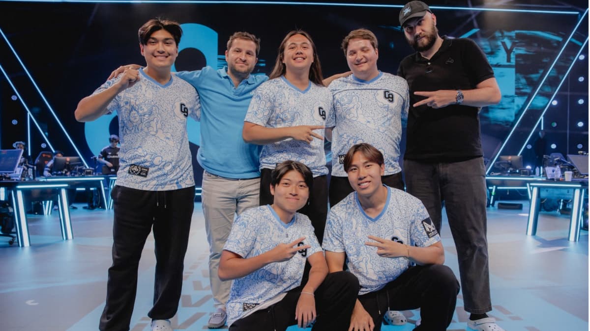 Cloud9 are seen onstage after victory against 100 Thieves at VCT Americas Stage 2 Playoffs on Day 4 of Week 1 at Riot Games Arena on August 24, 2025.