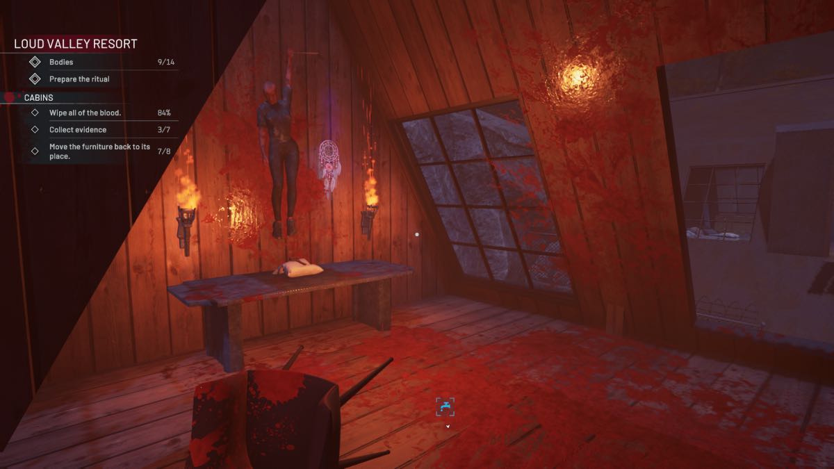 body with evidence and candles