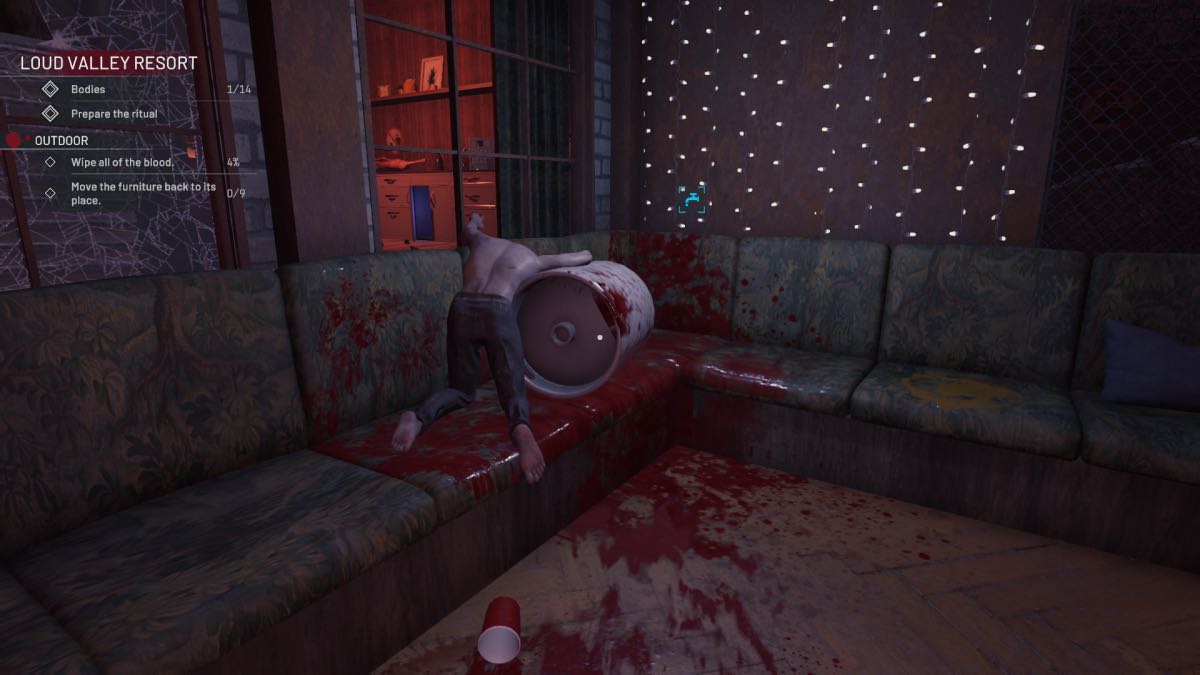 body and barrel in the seating area