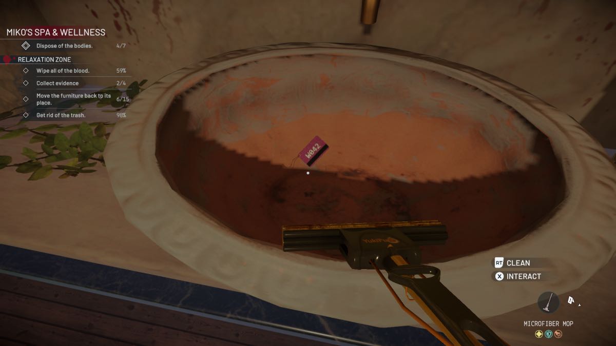 keycard in sink