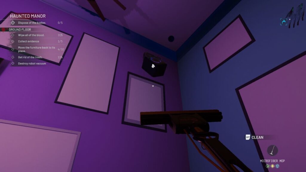 mopping walls