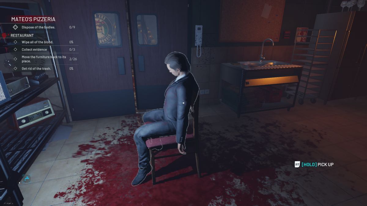 body and blood in restaurant office