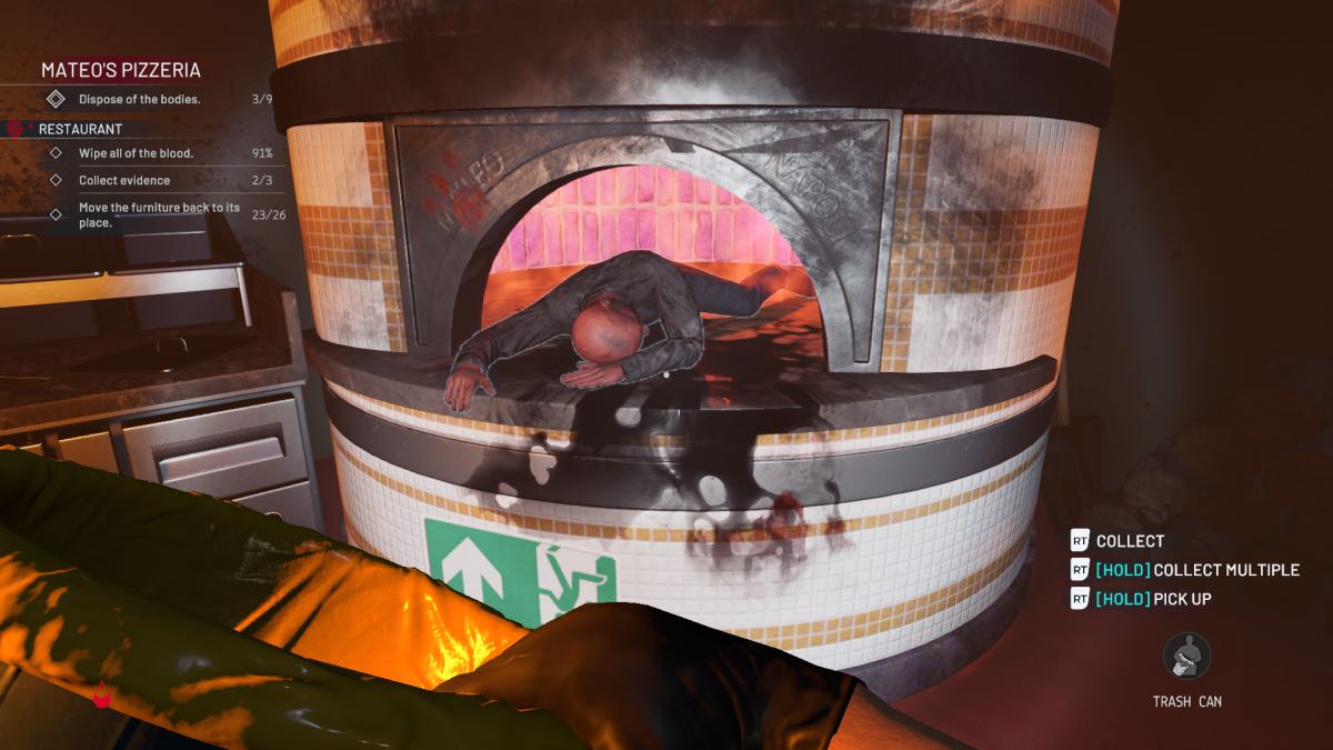 body in pizza oven