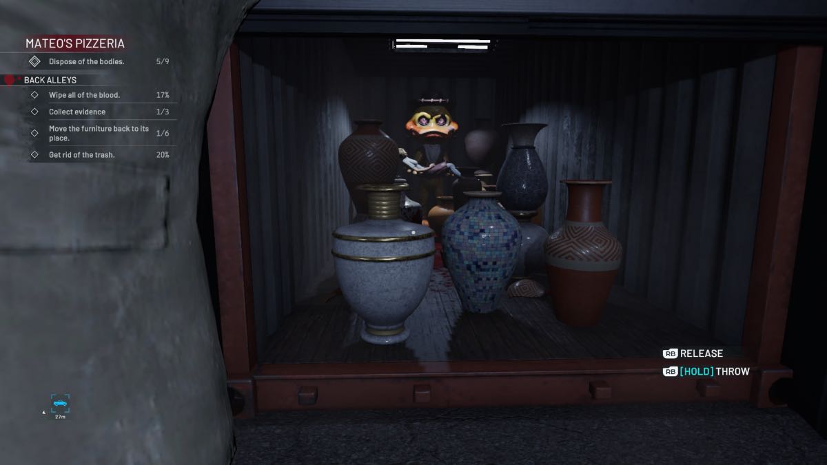 creepy duck in garage