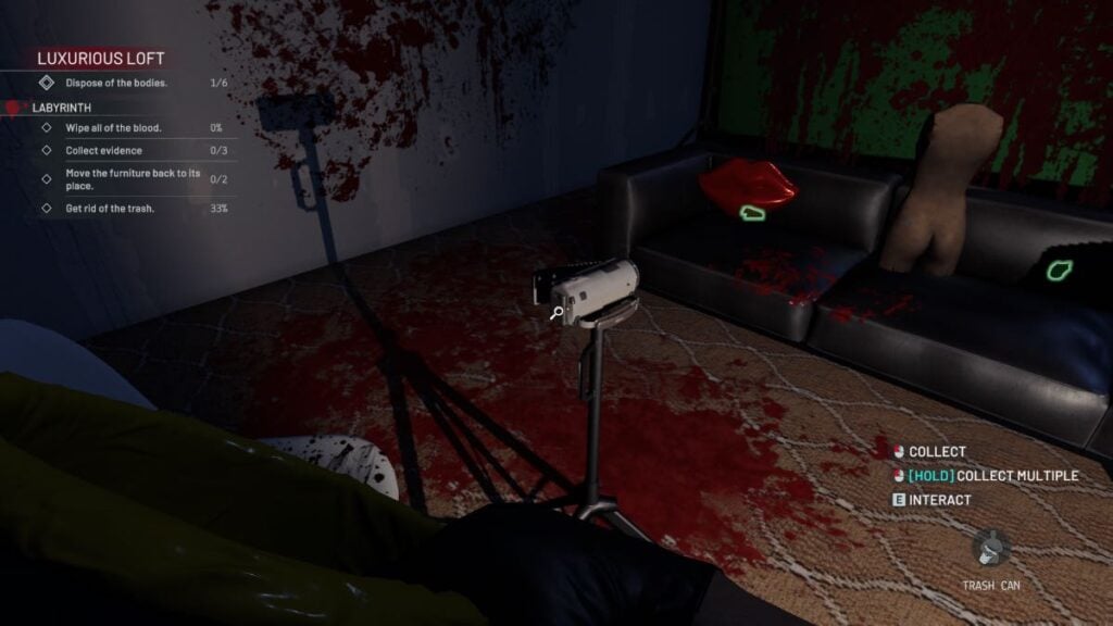 bloody scene with camera