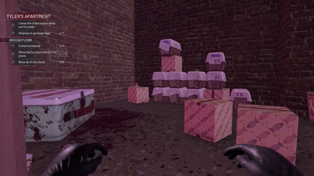 hidden room with boxes