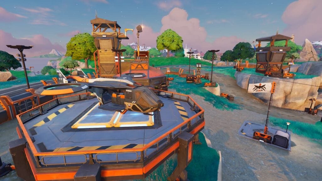 Picture showing the Hammerhead Choppa on Helipad in Fortnite.
