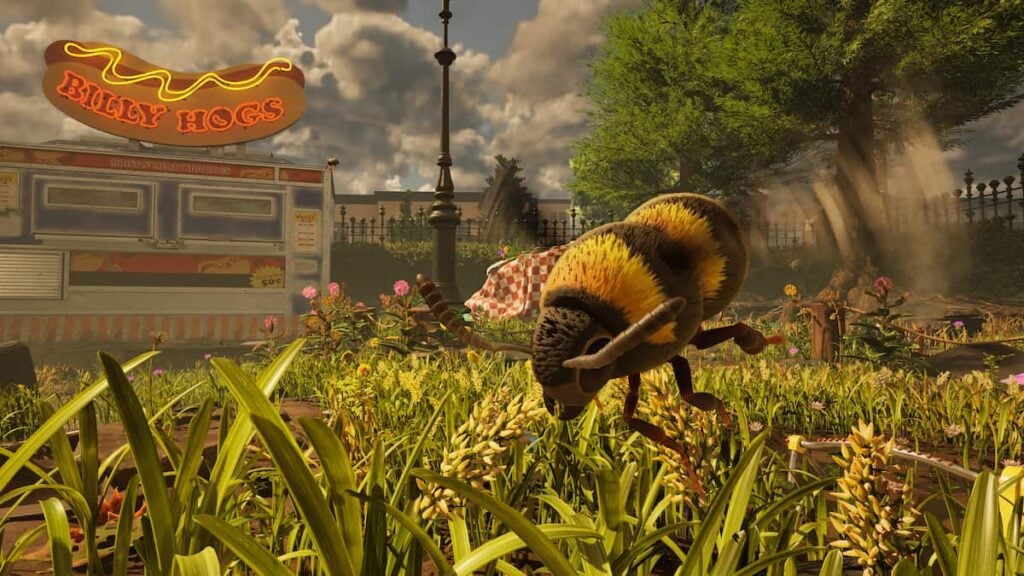 Picture showing a Bee flying in Grounded 2.