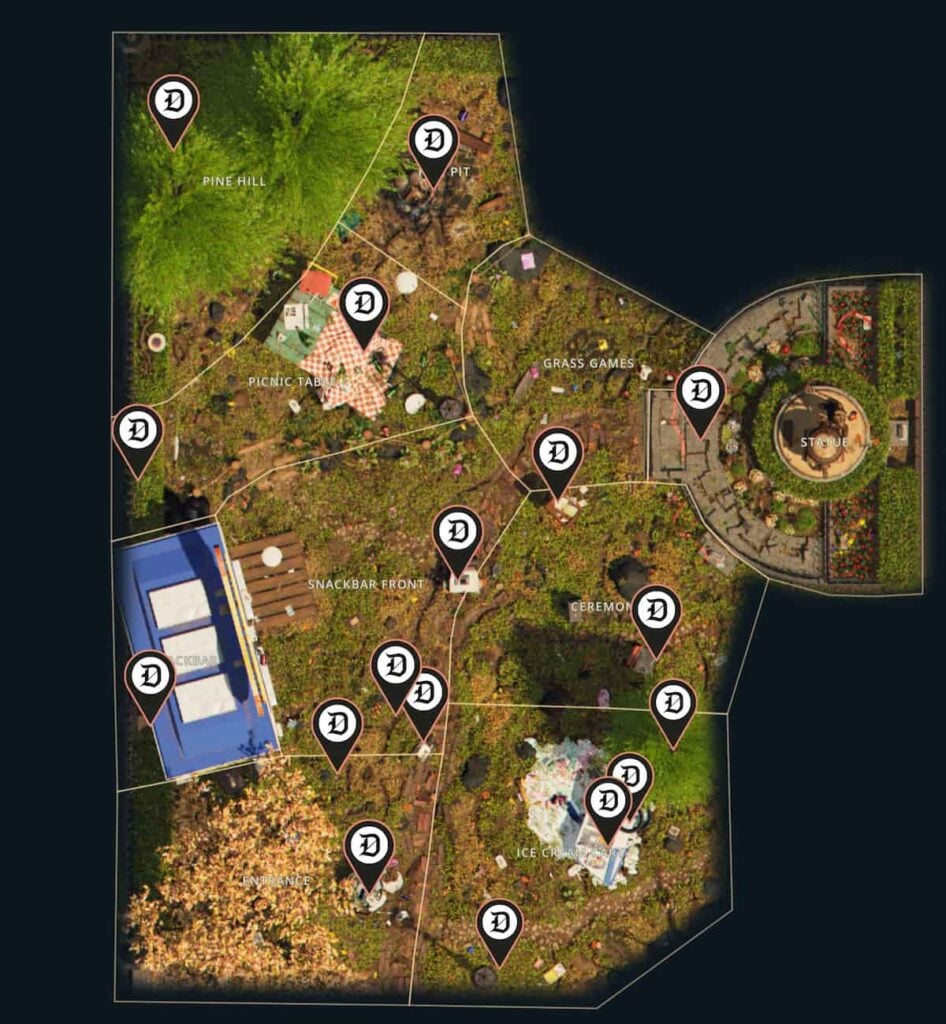 Picture showing Mega Molar locations in Grounded 2.