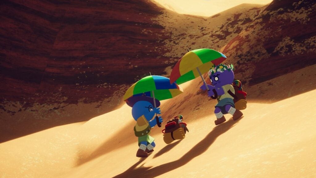 PEAK scouts using the parasol