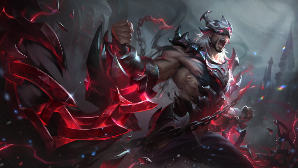 Picture showing splash art of T1 Worlds 2024 Faker Sylas skin.