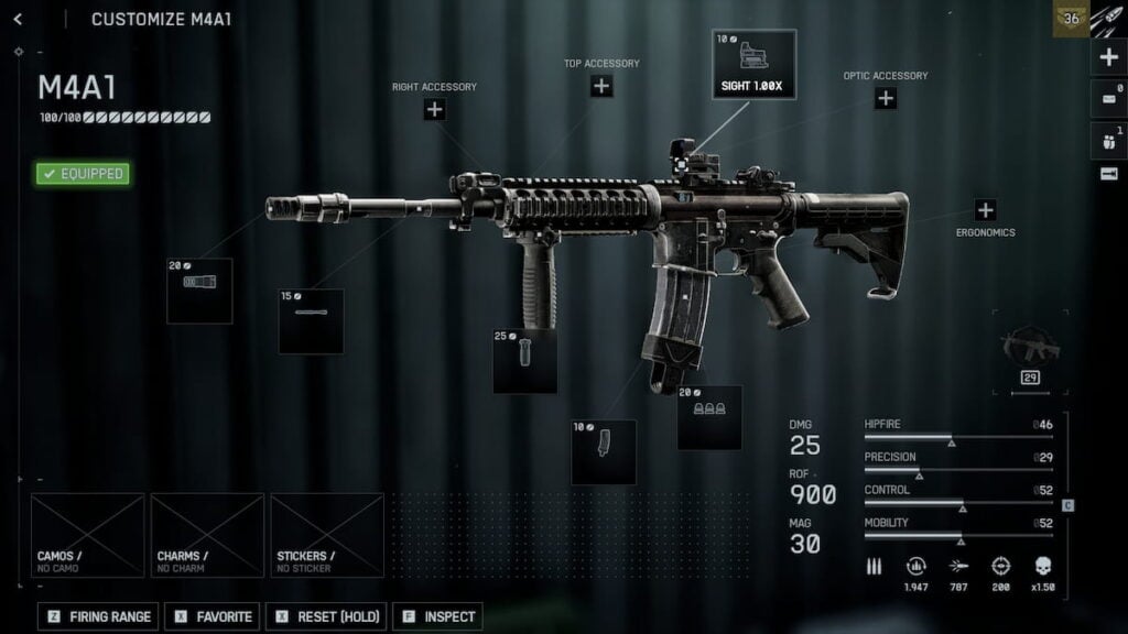 M4A1 attachments in Battlefield 6